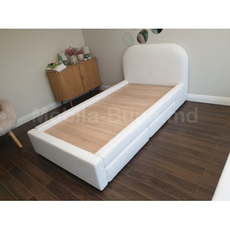 Pat pentru copii cu sertare de depozitare  